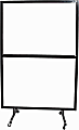 CSL Portable Partition, 36" x 74", Black/Clear 1 thumbnail image