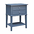 Ameriwood Home Franklin Accent Table With 2 Drawers, 28"H x 22"W x 15-9/16"D, Stone Blue 1 thumbnail image