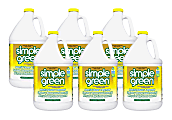 Simple Green Industrial Cleaner/Degreaser - Concentrate - 128 fl oz (4 quart) - Lemon Scent - 6 / Carton - Lemon