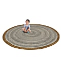 Joy Carpets® Feeling Natural™ Kids' Round Area Rug, 7-29/50' x 7-29/50', Stone