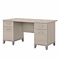 Bush Business Furniture Somerset 60"W Office Computer Desk With Drawers, Sand Oak, Standard Delivery 1 thumbnail image
