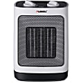 Lorell® 1500 Watts Electric Ceramic Fan Heater, 2 Heat Settings, 11"H x 7.5"W, White 1 thumbnail image