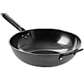 Gibson Home Carbon Steel Wok, 13", Black