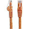 PcConnectTM CAT5E UTP Orange 2 foot Snagless/Molded Boot Ethernet Cable 