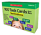 Scholastic® 100 Task Cards In A Box: Text Evidence, Grades 4-6