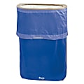 Amscan Pop-Up Plastic Trash Fling Bins, 13 Gallons, Bright Royal Blue, Pack Of 3 Bins