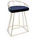 LumiSource Canary Counter Stools, Gold/Blue, Set Of 2 Stools 1 thumbnail image