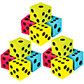 Teacher Created Resources Foam Dice, 2-1/2", Assorted Colors, 4 Dice Per Pack, Set Of 3 Packs