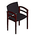 HON® Invitation® 2112 Double Rail Arm Guest Chair, 33"H x 23 1/2"W x 22"D, Raven Fabric, Mahogany Frame