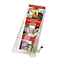 Deflect-O® Stand-Tall® Countertop Leaflet Size Literature Display, 11 7/8"H x 4 1/2"W x 3 1/4"D, Clear