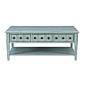 Powell Southam Coffee Table, 20”H x 47-3/4”W x 28”D, Teal