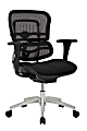 WorkPro® 12000 Series Ergonomic Mesh/Premium Fabric Mid-Back Chair, Black/Black, BIFMA Compliant