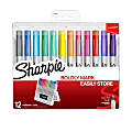 Sharpie® Permanent Marker Hero Pack With Storage Case, Ultra-Fine Point, Assorted Colors, Pack Of 12