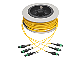 Tripp Lite MTP/MPO (APC) Singlemode Slim Trunk Cable, 24-Strand, 40/100 GbE, 40/100GBASE-PLR4, Plenum, 6mm Dual Jacket, 23 m (75 ft.) - Trunk cable - yellow