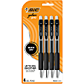BIC Gelocity Pro Gel Pen, Retractable, Medium Point 0.7MM, Clear Barrel, Black Ink, Pack Of 4 1 thumbnail image