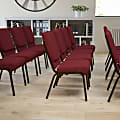 Flash Furniture HERCULES Series Stacking Church Chair, Burgundy/Goldvein