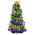 Amscan Mardi Gras Tinsel Trees, 10", Multicolor, Pack Of 6 Trees