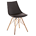Ave Six Oakley Chair, Black/Gold Chrome