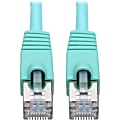 Tripp Lite Cat6a Snagless Shielded STP Patch Cable 10G, PoE, Aqua M/M 1ft - First End: 1x RJ-45 Male Network - N262001AQ 1 thumbnail image