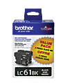 Brother® LC61 Black Ink Cartridges, Pack Of 2, LC61BK
