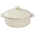 Martha Stewart Stoneware Round Mini Casserole With Lid, 5”, Beige 1 thumbnail image