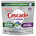 Cascade Platinum ActionPacs Dishwasher Detergent Pods, 5.5 Oz, Fresh Scent, 10 Pods Per Pack, Case Of 6 Packs