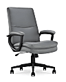 Serta® Comfort Modern Ergonomic Bonded Leather High-Back Executive Office Chair, Gray 1 thumbnail image