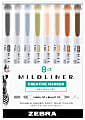 Zebra® Pen MILDLINER™ Double-Ended Creative Markers, Pack Of 8, Chisel/Fine Point, Assorted Neutral Colors