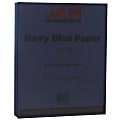 JAM Paper® Colored Multi-Use Print & Copy Paper, Letter Size (8 1/2" x 11"), 28 Lb, Navy Blue, Pack Of 50 Sheets