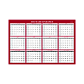 Blue Sky™ Monthly Calendar, 48" x 32", Classic Red, January To December 2023, 100034