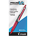 Pilot® Precise™ V7 Liquid Ink Retractable Rollerball Pens, Fine Point, 0.7 mm, Assorted Barrel Colors, Red Ink, Pack Of 12 Pens 1 thumbnail image