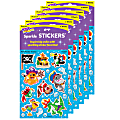 Trend Sparkle Stickers, Fish Pirates & Crew, 32 Stickers Per Pack, Set Of 6 Packs