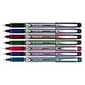 Pilot® Precise Grip™ Liquid Ink Rollerball Pens, Needle Point, 0.5 mm, Assorted Metallic Barrels, Assorted Ink Colors, Pack Of 7 Pens 1 thumbnail image
