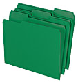 Office Depot® Brand Color File Folders, 8 1/2" x 11", Letter Size, Green, Pack Of 3