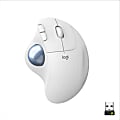 Logitech Ergo M575 for Business (Off-White) - Brown Box - Optical - Wireless - Bluetooth - Off White - USB - Trackball, Scroll Wheel