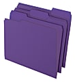 Office Depot® Brand Color File Folders, 8 1/2" x 11", Letter Size, Purple, Pack Of 3 Folders
