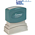 Xstamper® Pre-Inked FAXED Title Stamp, 62% Recycled, 100000 Impressions, Blue