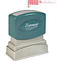 Xstamper® ENTERED Title Stamp, 62% Recycled, 100000 Impressions, Red