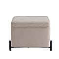 Lifestyle Solutions Kansas Small Storage Ottoman, 24"W x 16"D x 18"H, Taupe 1 thumbnail image