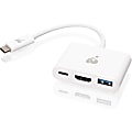 IOGEAR USB-C to Multiport HDMI / USB Adapter with PD Pass-Thru - for Notebook - USB Type C - 4K @30Hz - 3840 x 2160 - 1 x USB Ports - 1 x USB 3.0 - 1 x USB Type-A Ports - USB Type-A - 1 x USB Type-C Ports - USB Type-C - HDMI - DisplayPort 1 thumbnail image