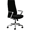 HON Cofi Executive Chair - Black Vinyl Seat - Black Vinyl Back - High Back - 5-star Base - Armrest - 1 Each