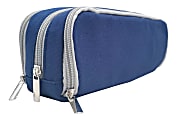 Office Depot® Brand Multi-Pocket Pencil Pouch, 3-2/5" x 8", Navy 1 thumbnail image