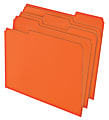 Office Depot® Brand Color File Folders, 8 1/2" x 11", Letter Size, Orange, Pack Of 3 Folders