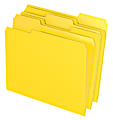 Office Depot® Brand Color File Folders, 8 1/2" x 11", Letter Size, Yellow, Pack Of 3 Folders