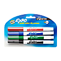 EXPO® Dry-Erase Whiteboard Markers, Fine Tip, Assorted Colors, Pack Of 4