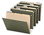 Office Depot® Brand Hanging File Folder/File Folder Combo Kit, Letter Size (8-1/2" x 11"), 3/4" Expansion, 100% Recycled, Green