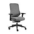 Eurostyle Jeppe Fabric High-Back Office Task Chair, Gray/Black