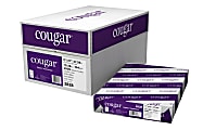Cougar® Digital Printing Paper, Ledger Size (11" x 17"), 98 (U.S.) Brightness, 70 Lb Text (104 gsm), FSC® Certified, 500 Sheets Per Ream, Case Of 4 Reams