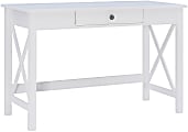 Linon Dallin 46"W Home Office Laptop Computer Desk, White 1 thumbnail image