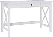 Linon Dallin 46"W Home Office Laptop Computer Desk, White